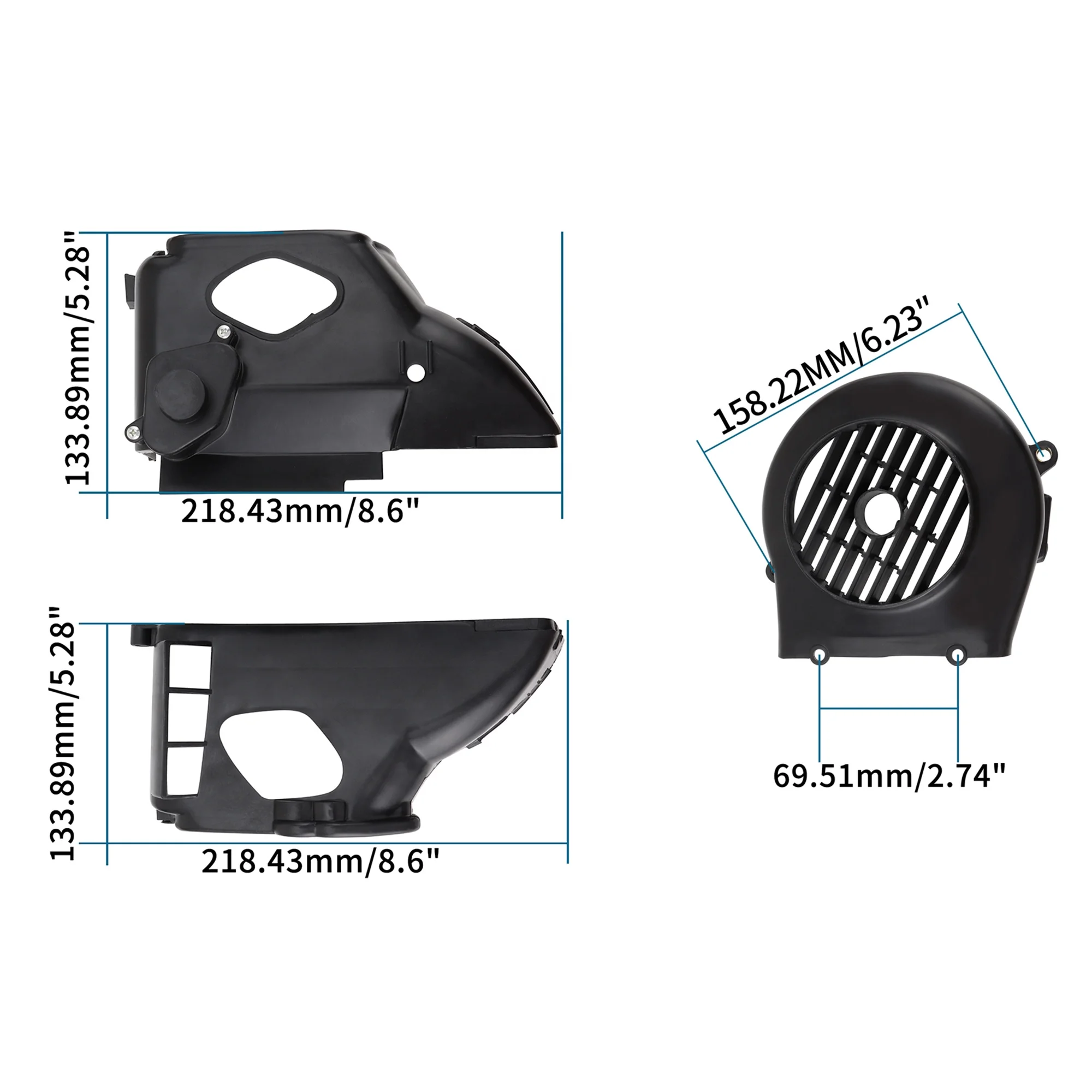 GOOFIT Ventilateur De Lame De Remplacement Pour GY6 50cc - 139QMB Scooter, Mobylette, ATV, Go Kart