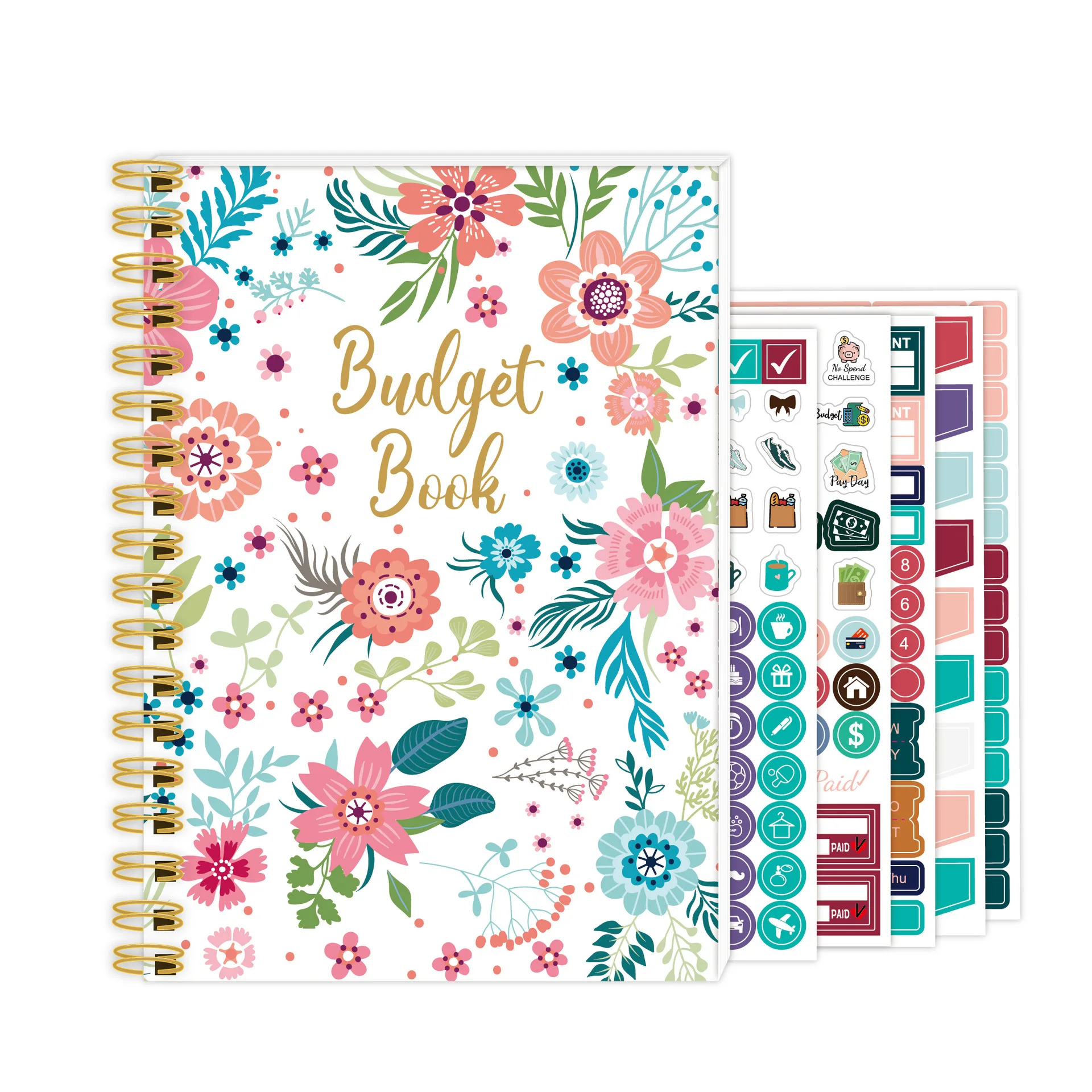Custom A4 Money Save Budget Binder Spiral Notebook 100 Envelope Saving Book