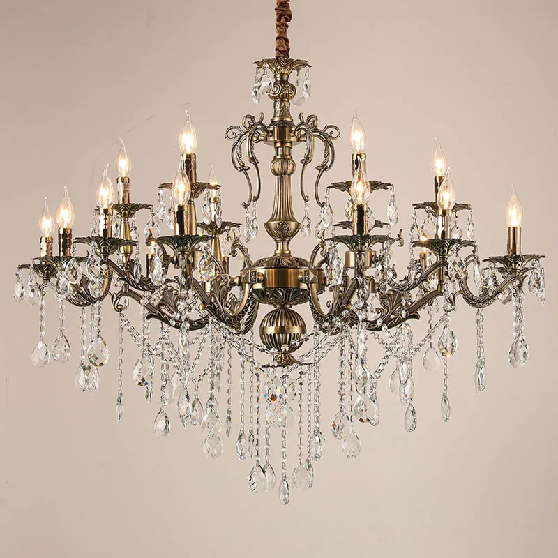 European-style Restaurant Crystal Chandelier Bedroom/living Room Lighting Vintage Design Villas Hotel Lobbies