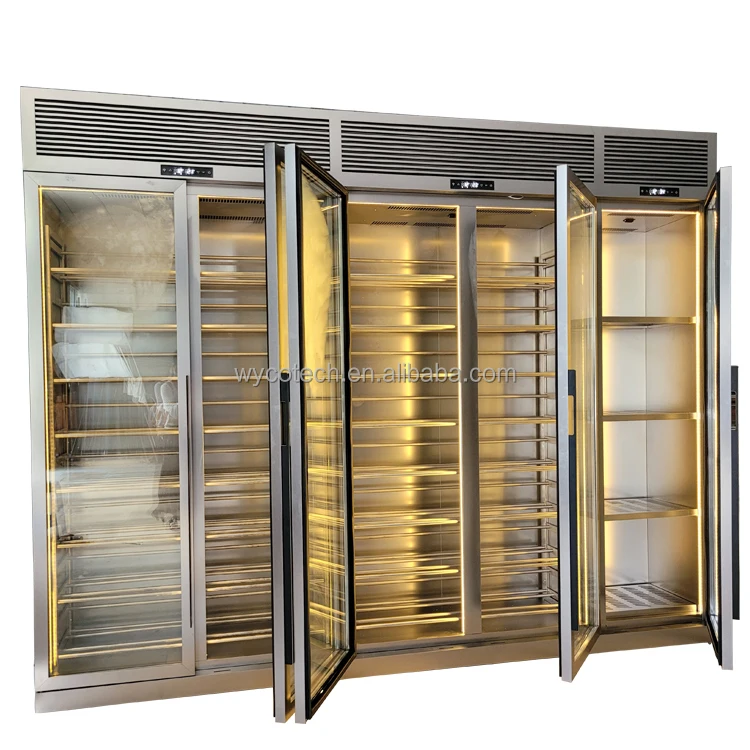 Шкафы-кулеры для вина серебристые полки SS отдельная установка с теплым желтым светодиодным светом стеклянный шкаф-кулер винного