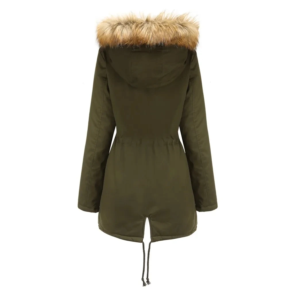 2021newstyle Euro Plus Wool Cotton Coat With A Hat And Fur Collar ...