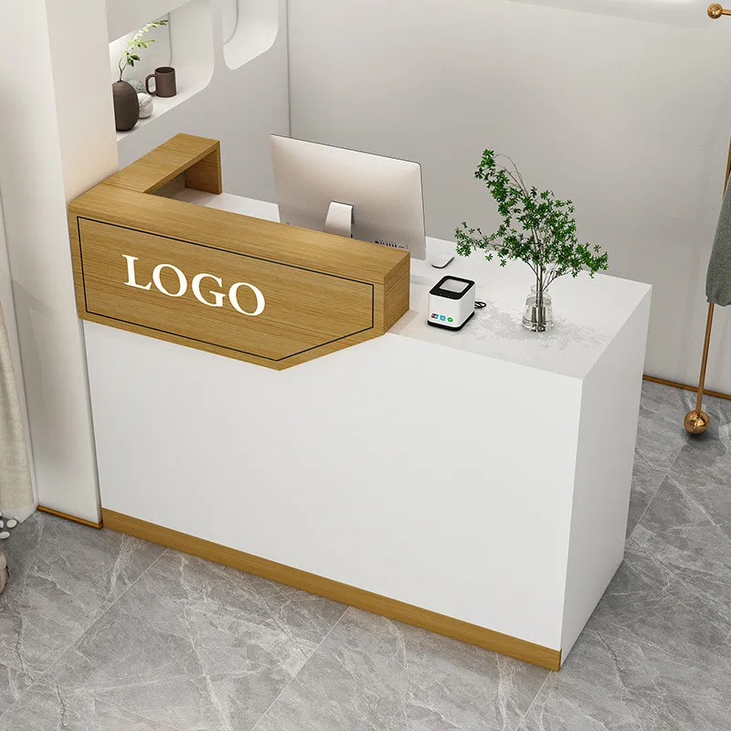 Office Desk Wood Modern Small Office Customer Service Counter Front ...