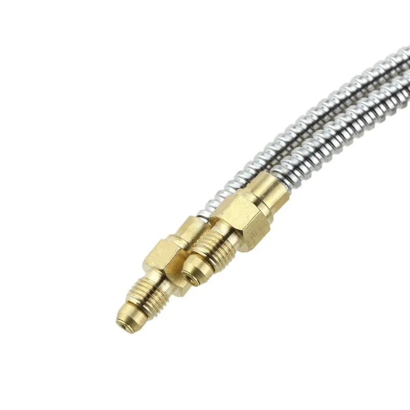 201/304 Stainless Steel Corrugated Flexible Metallic Hose With Brass Nuts Clip