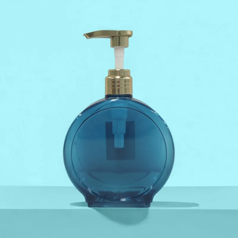 Factory Supply 430ml Petg Shampoo Body Wash Unique Shape Plastic Bottle