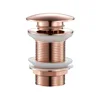 Brushed rose gold drain without overflow-no drain pipe