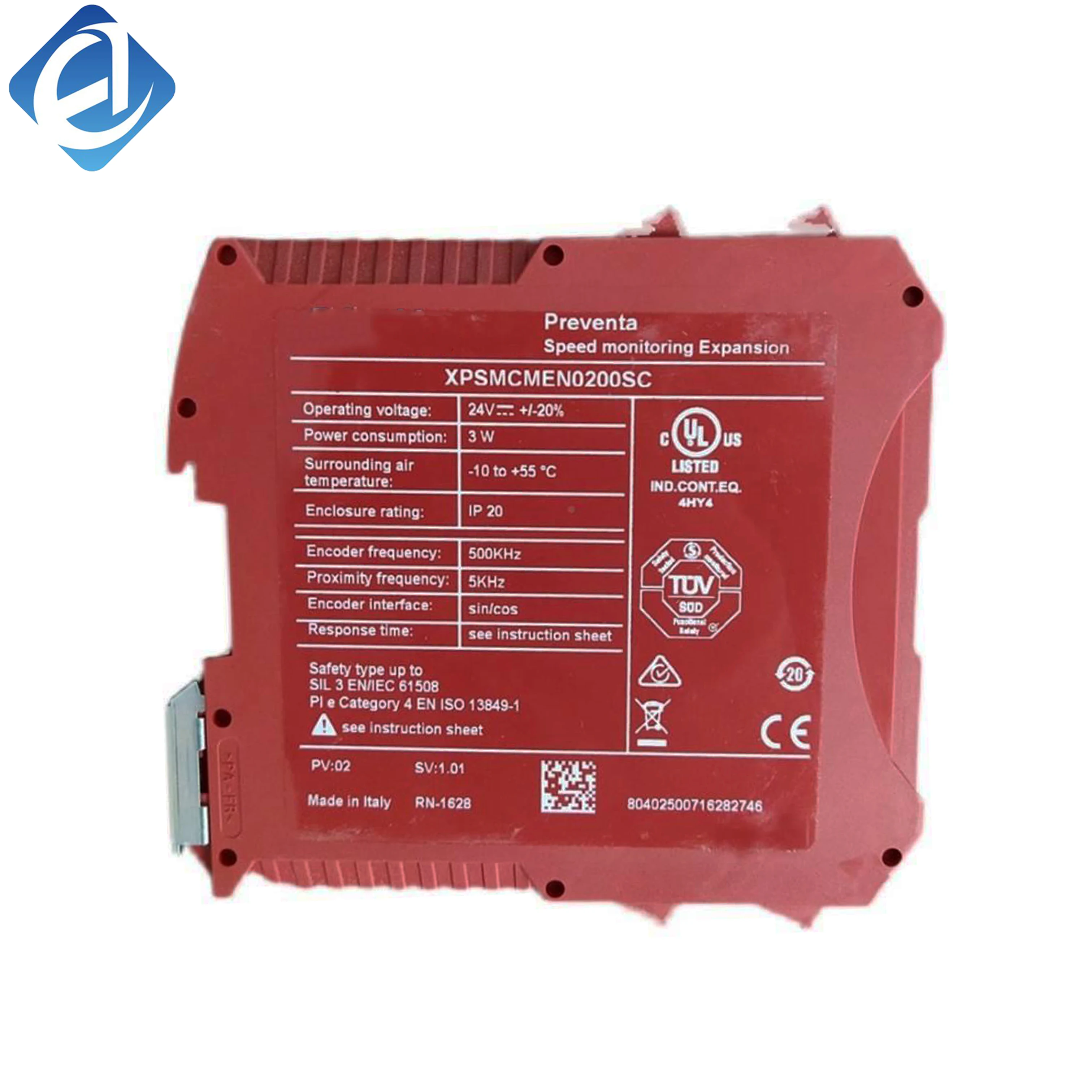 New Original XPSMCMCP0802 Preventa XPSMCM safety controller. 8 safety inputs & 2 OSSD outputs, SIL3 high safety grade, 24VDC power supply, expandable I/O, stable emergency stop monitoring, suitable for automated machinery