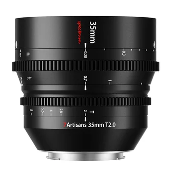 7artisans 35mm T2.0 Large Aperture Full Frame Cine Lens Manual Focus for Lei Ca L Sony E Nikon Z Mount Cameras DSLR Cinema Lens