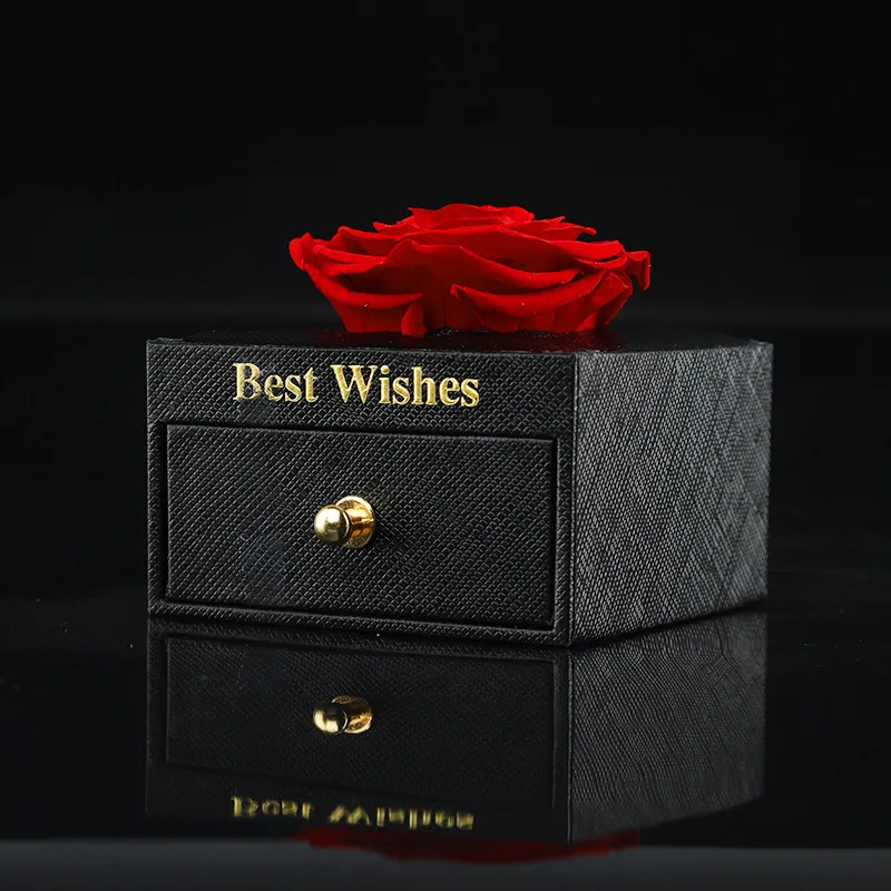 Preserved Rose Gifts Jewellery Box Eternal Real Rose Forever Immortal Flower Birthday Gifts For Anniversary Valentine's Day Gift