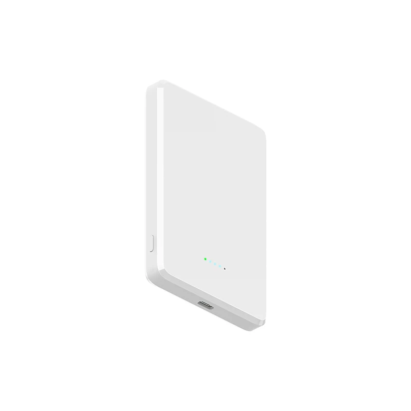 PD3.0 20W Fast Charging Magnetic Power Bank 5000mAh Ultra-thin Portable 15W Wireless Charging Portable Charger Black White PB217