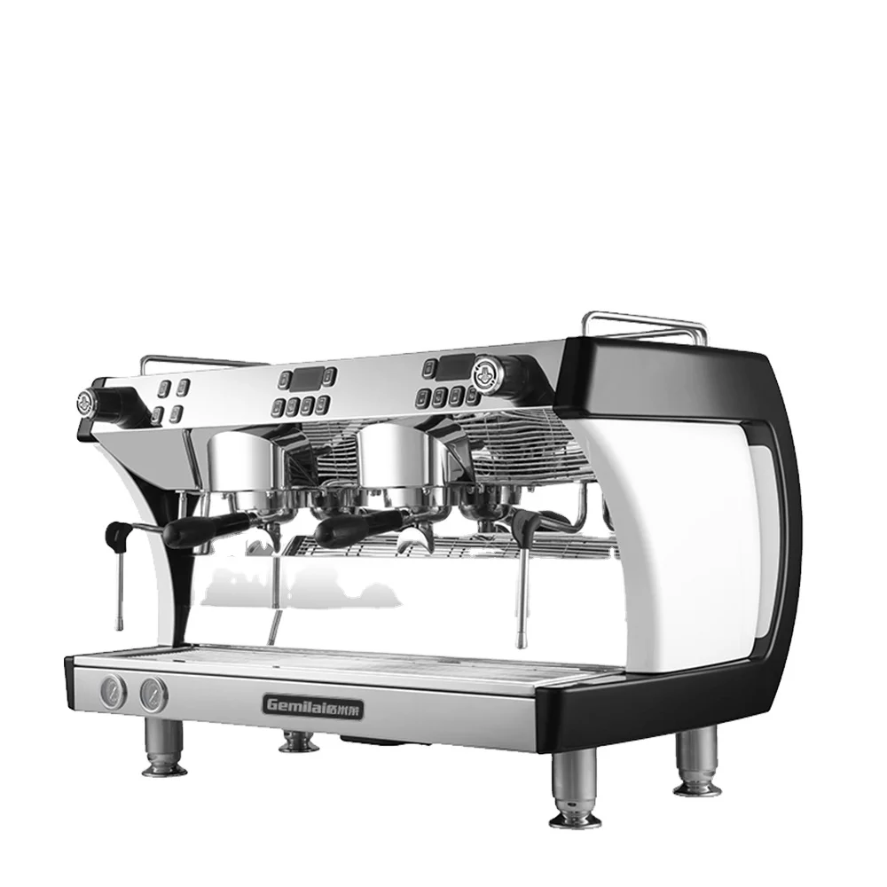 Commercial Electric Two Group 9 Bar 4200W Italian Espresso Coffee Maker  Semi Automatic Cappuccino Coffee Making Machine 220V