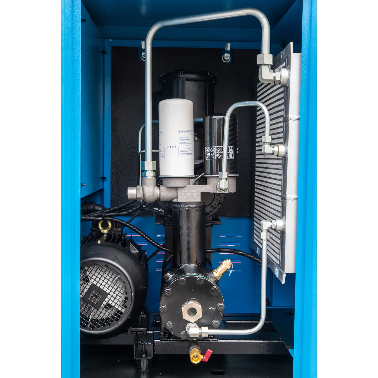 HPDMC 20HP Rotary Screw Compressor 208-230V/60HZ 3-Phase 81CFM 125PSI Industrial System with 80 Gal Tank Refrigerated Air Dryer
