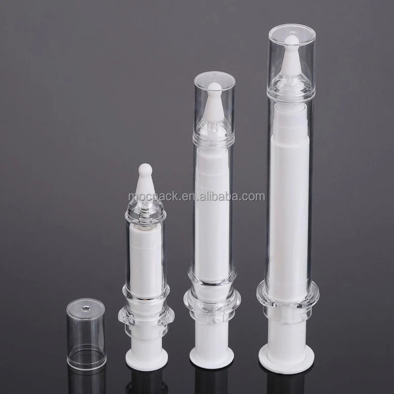 product wholesale 5ml 10ml 20ml push airless syringe bottle airless serum press button dropper bottle-27