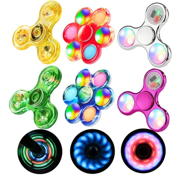 Timi's Hot Sale Light Up Fidget Spinner Toy Fluorescent Finger Spinner ...