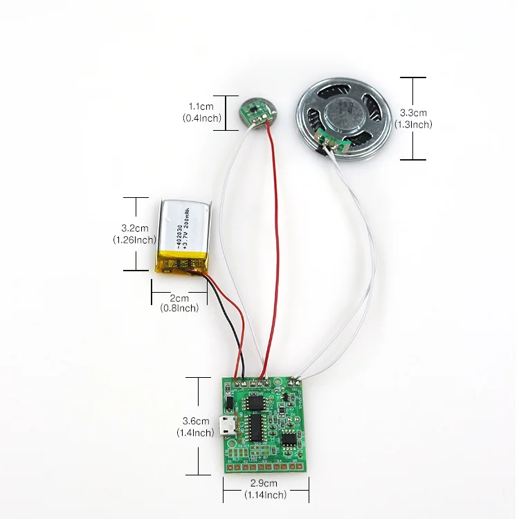 30-second Recordable Sound Module for Custom Greeting Cards