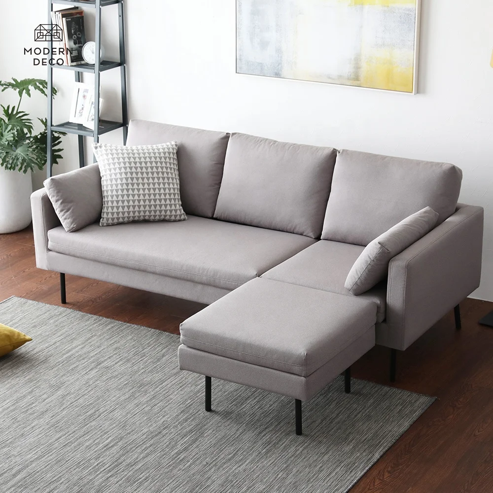 Ghế sofa nhỏ hình chữ L Phong cách Bắc Âu Bọc vải Ghế góc Bộ sofa Phòng khách Nội thất Nhà