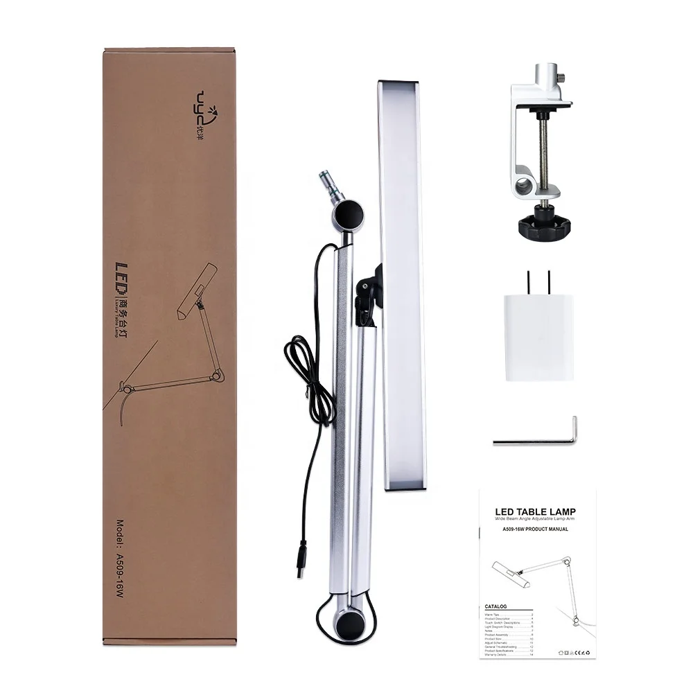 Adjustable LED Workshop Light Desk Lamp with Touch Sensor CRI 95 USB Clamp Table Lamps for Office Hotel Use for Watch Repair