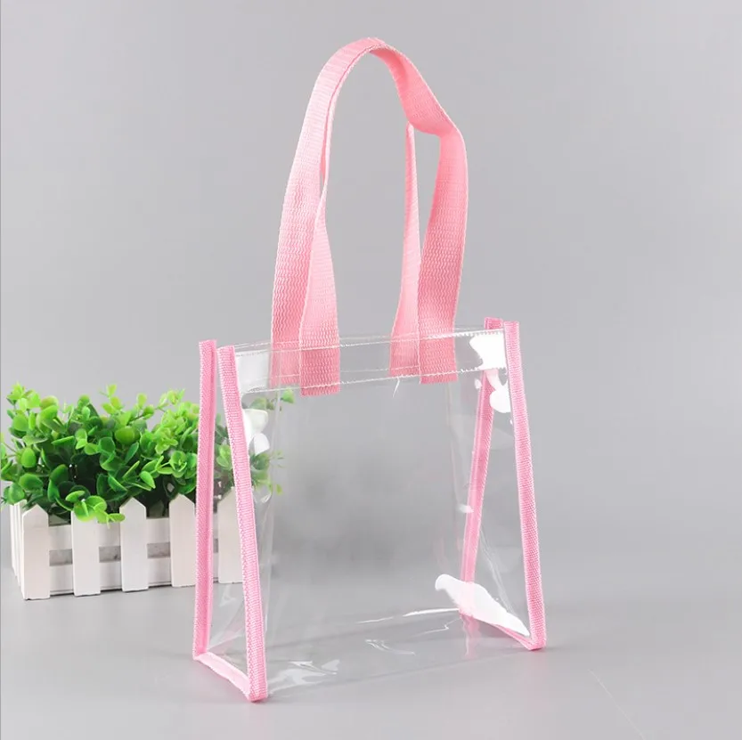 Shop 15 Clear Tote Bag with Hot Pink Li – Luggage Factory