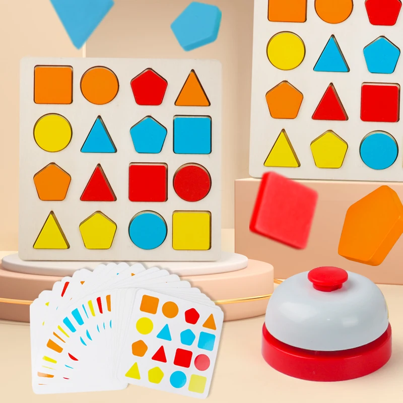 Shape Matching Toys Color Sensory Educational Game Children Puzzles Board