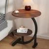 Walnut-colored round