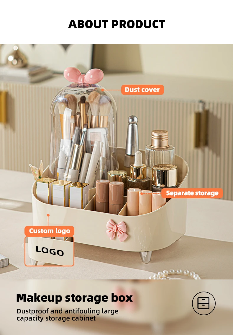 Wannuo Fashion Lipstick&Makeup Brush Storage Plastic Makeup Storage Compartmentalize objects Makeup Organizer details