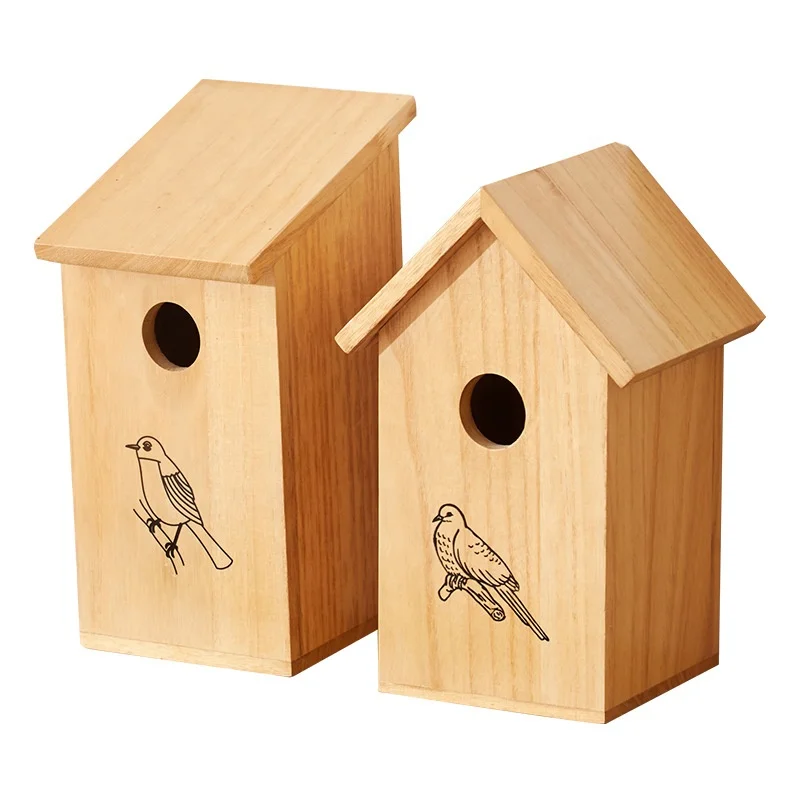 Wooden Birdhouse for Outdoor Bird Nests House for Parrots and Swallows Custom Wooden Bird House Bird Cage