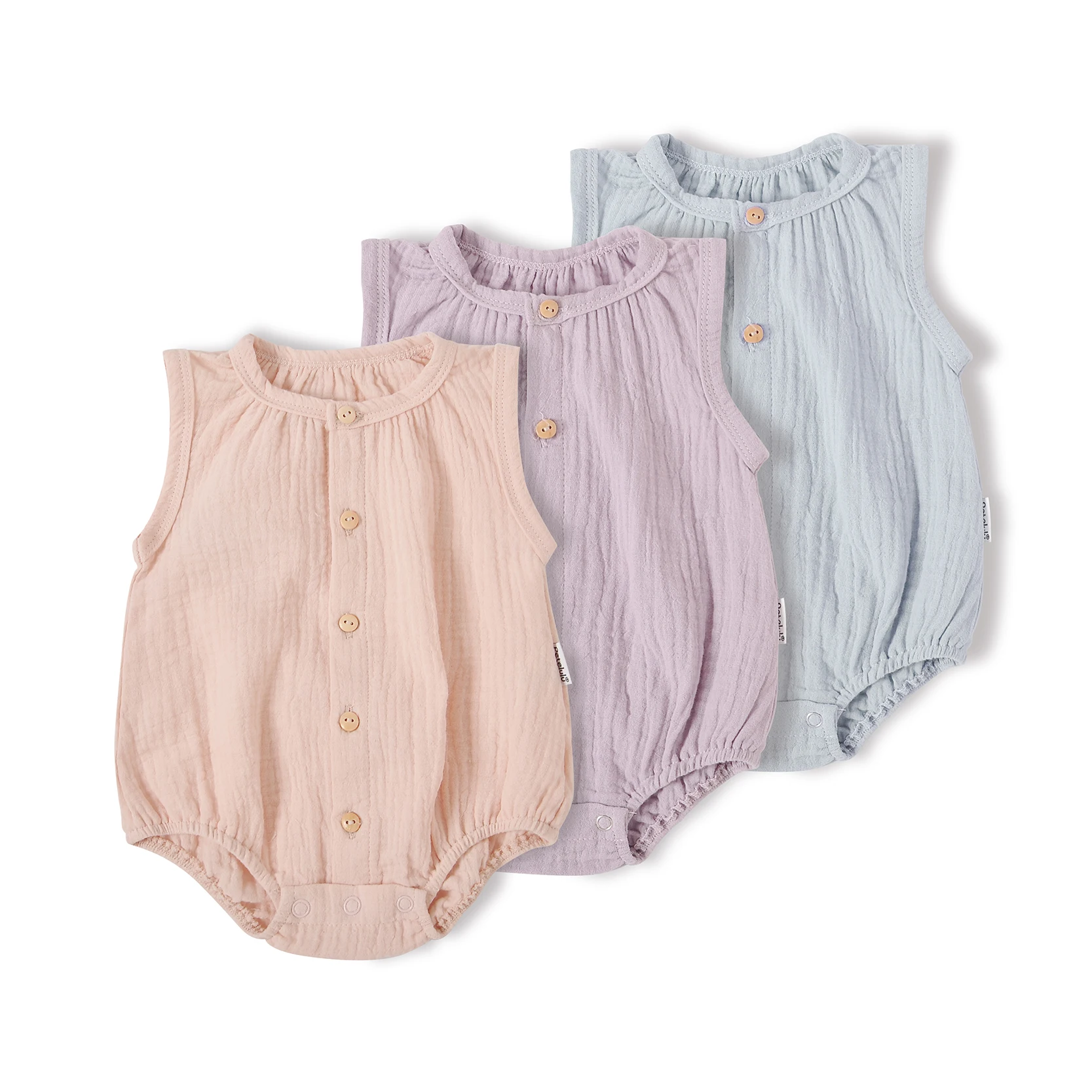 Оптовая продажа однотонная майка без рукавов 100% детская одежда боди