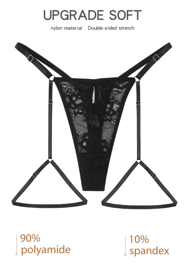 New Product 2023 Popular Ladies Seamless Thongs Lace Perspective