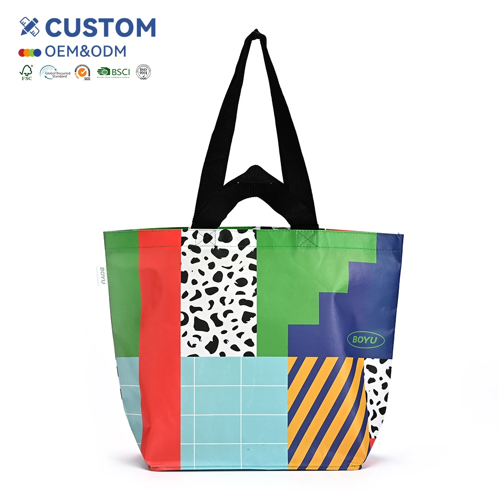 Manufacturers Can Customize Laminated Color Printing Portable Shopping Waterproof Items Storage Packing Waterproof Non Woven Bag