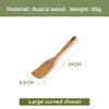 Spatule courbée grande, style couleur bois L