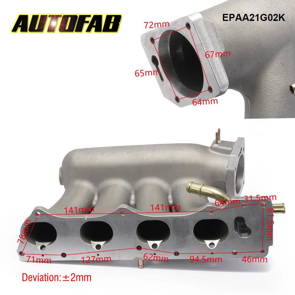 Autofab Cast Aluminum Intake Manifold (race Only) For Honda/acura K20a2