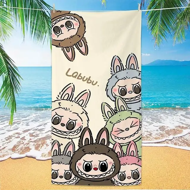 Labubu Cartoon Blanket Beach Towel Cute Kids' Bedding
