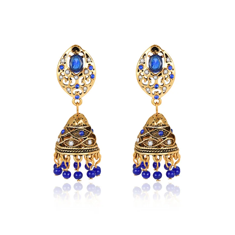 New Bohemian Style Exaggerated Indian Custom Making Hoop Wedding Earrings