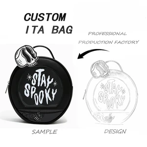 Customized Printing Multi-Color Ita Bag Crossbody With Insert With Logo Custom Itabag Terrifying Pattern Display Ita Bag Custom