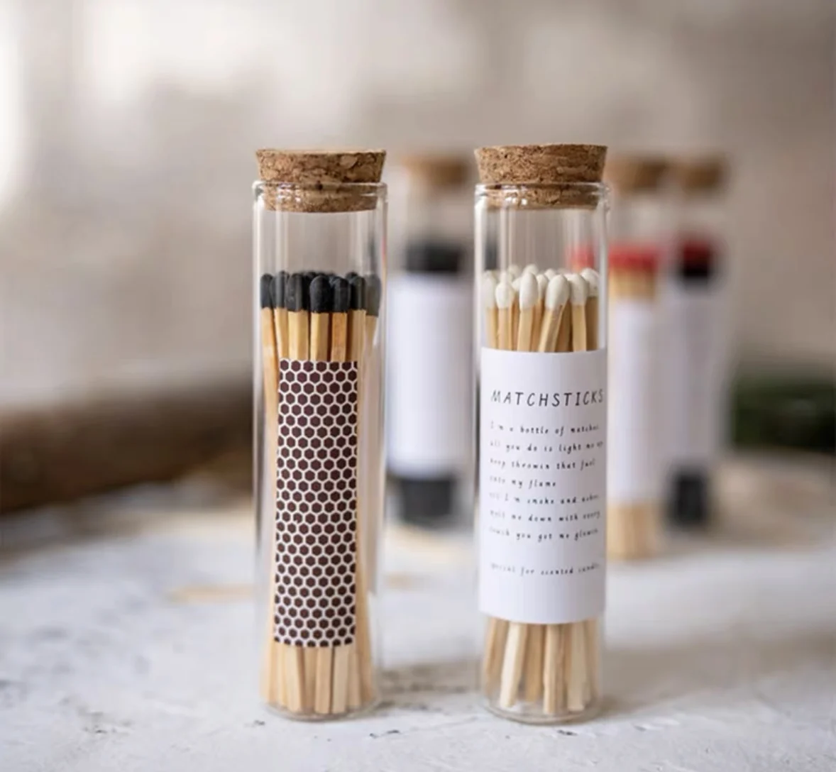 3inch Wooden Matchsticks In Bottle Candle Custom Label Aromatherapy New