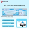 GK715 White Blue Blue Backlight Blue Switch 104 Keys ABS