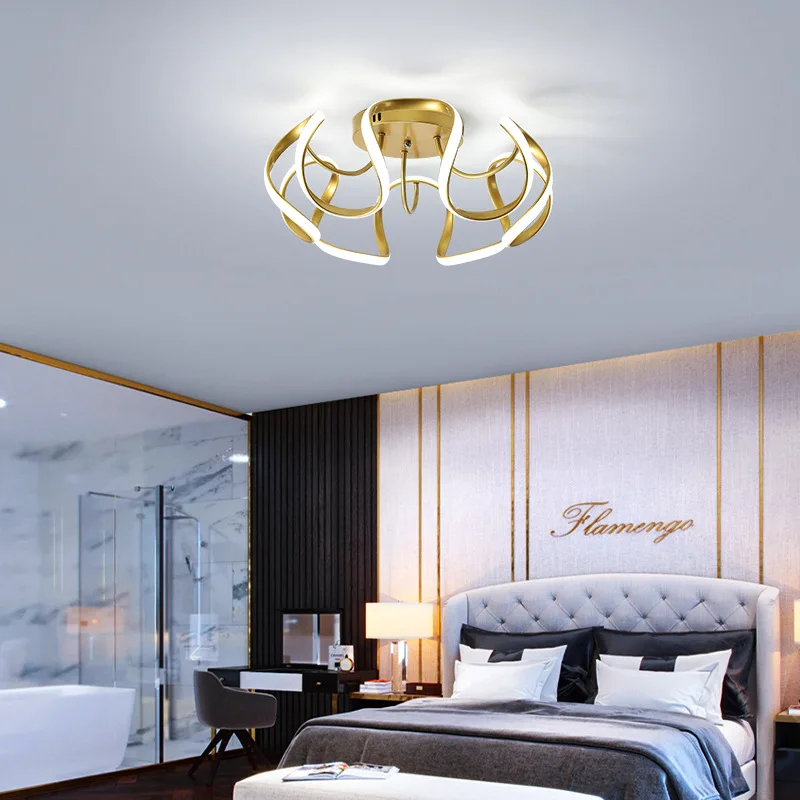 Luxury Irregular Minimalist Ceiling Light Dining Room Ceiling Lamp Lobby LED Ceiling Chandelier for Home Decoration