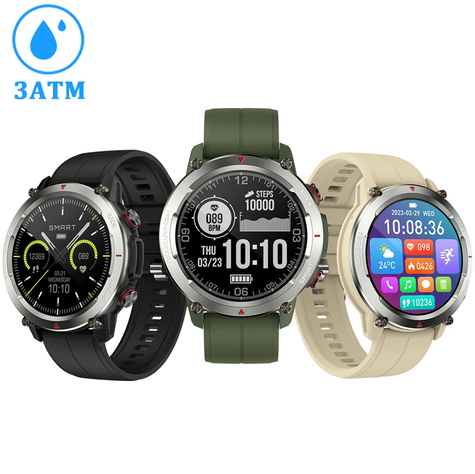 AMOLED Touch Screen Smartwatch Nfc Access Control Gloryfit App Swimming Water Proof Wearable Devices Smart Watch for Men