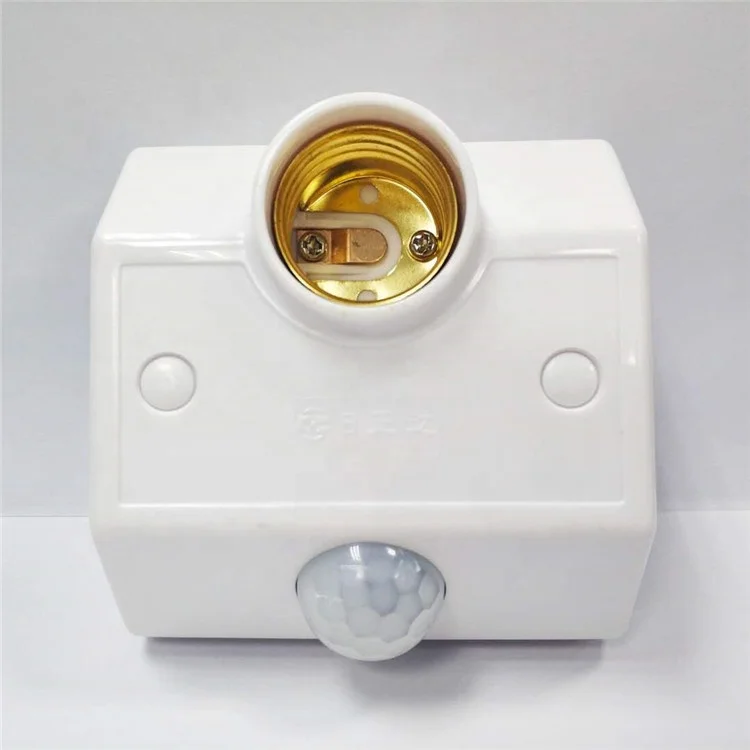 PIR Sensor Lamp Holder Sensor Light Base E27 Holder with PIR Sensor