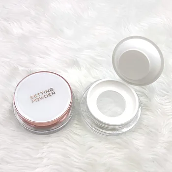 10g rose gold round plastic loose powder jar container with sifter novel design loose powder packaging