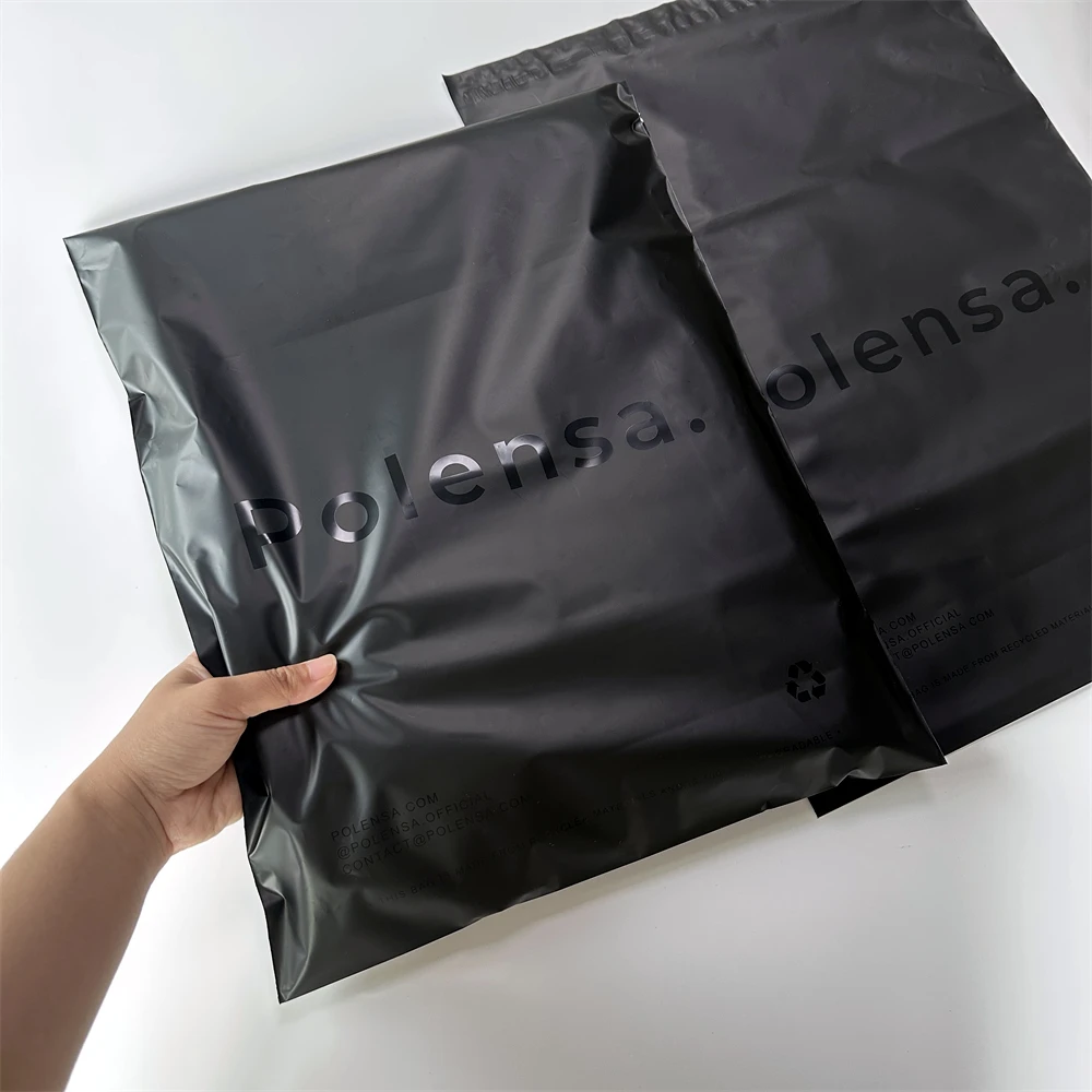 Luxury Custom Glossy Logo Black Courier Bag Strong Adhesive Shipping  Envelope Poly Mailing Bag Clothes Parcel Polymailer Bags