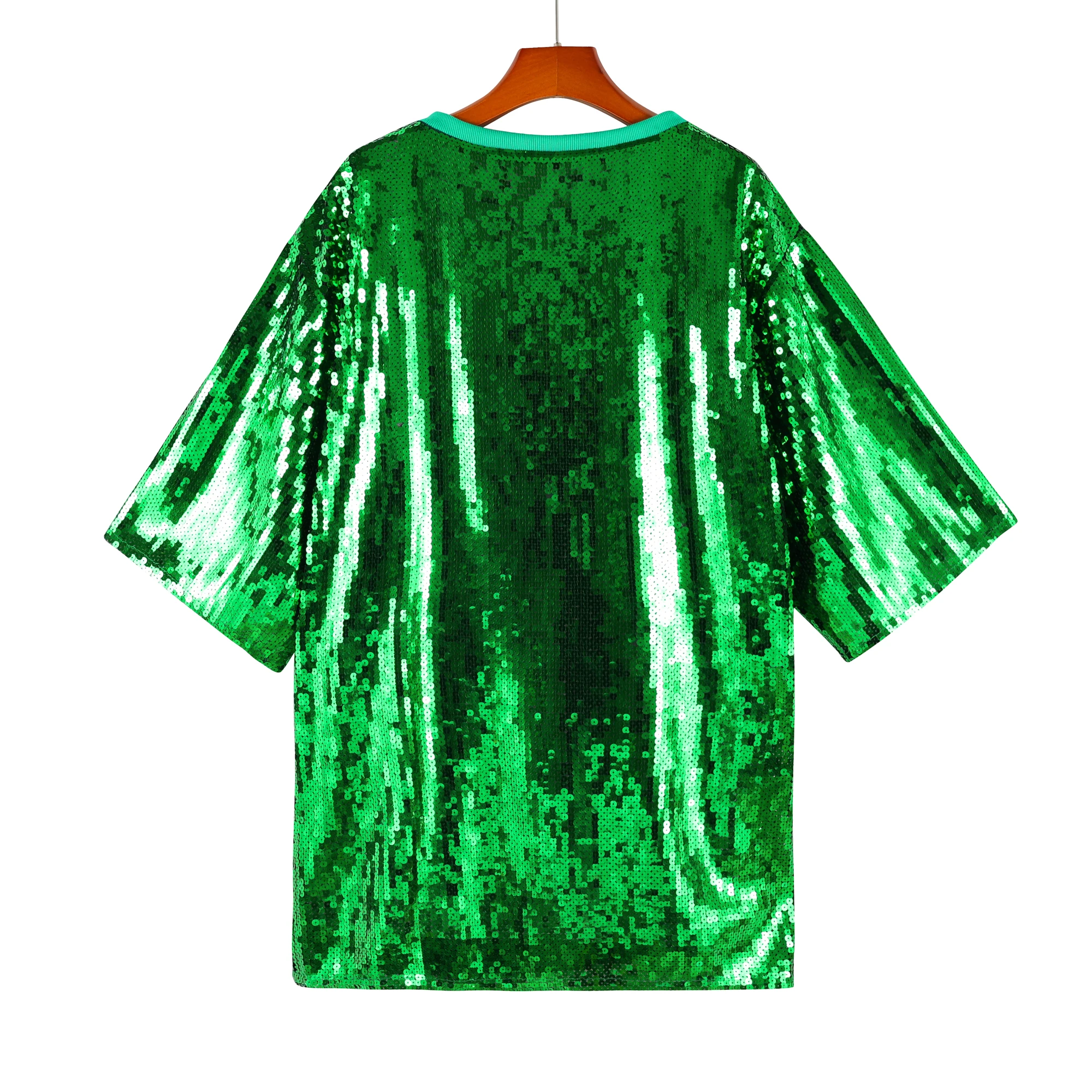 green emerald velvet dress Sequin Santa Baby Tee Dress main image 0