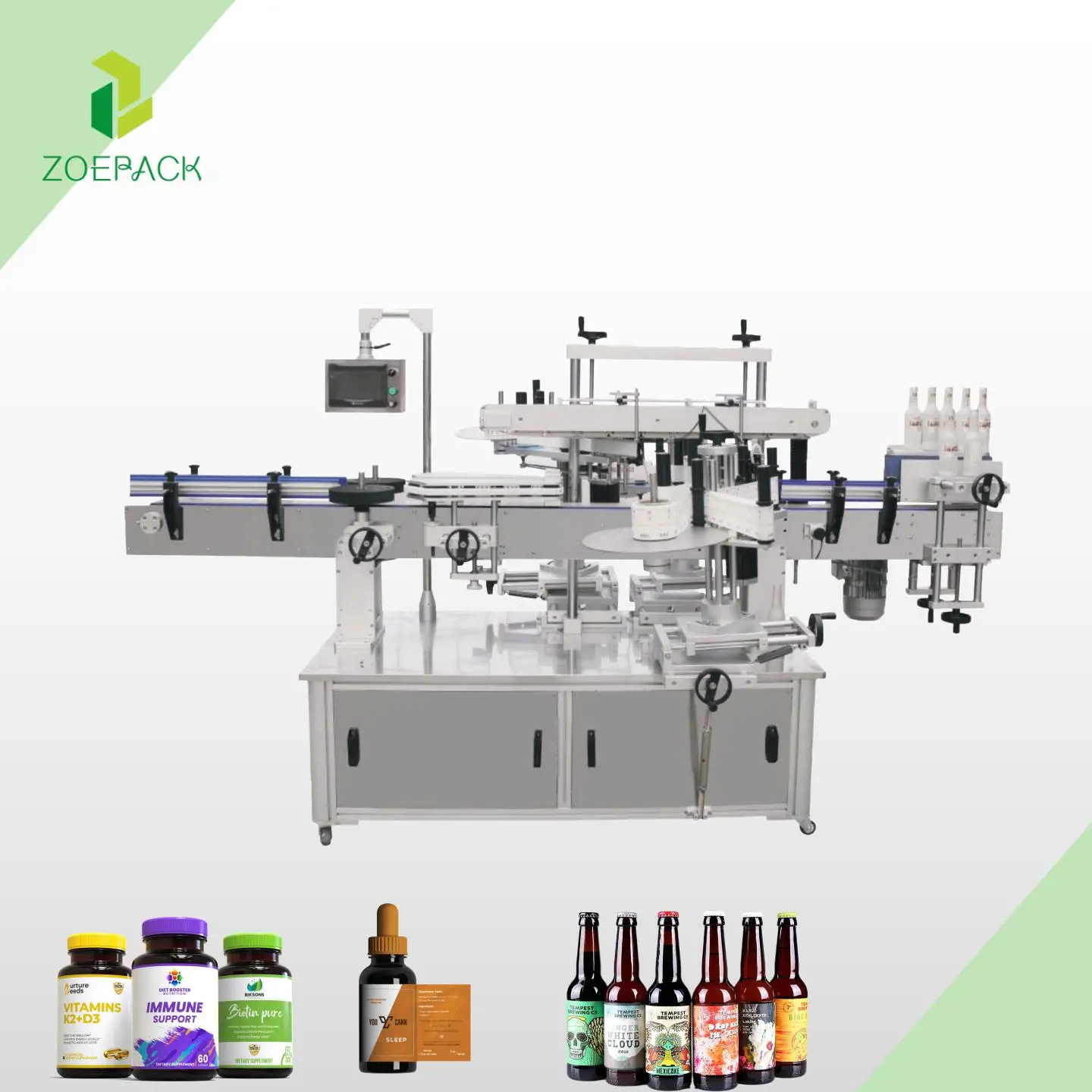 Awtomatikong Plastic Glass Bottle Labeling Machine Single Double Side Self Adhesive Sticker Label Machine para sa Maliit na Negosyo