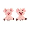 Pig Focal bead Quartz Pink SA160