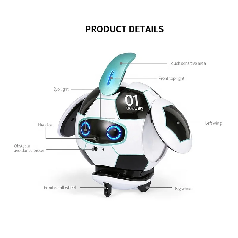 EPT Speech Recognition Version Sing Dance Cool Bo Soccer Ball Smart Best New Interactive Robot Toys for Kids Educational