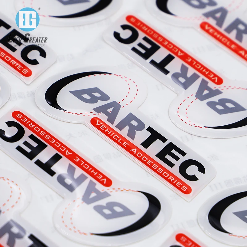 На заказ смола эпоксидная наклейка с тиснением на 3D купольная