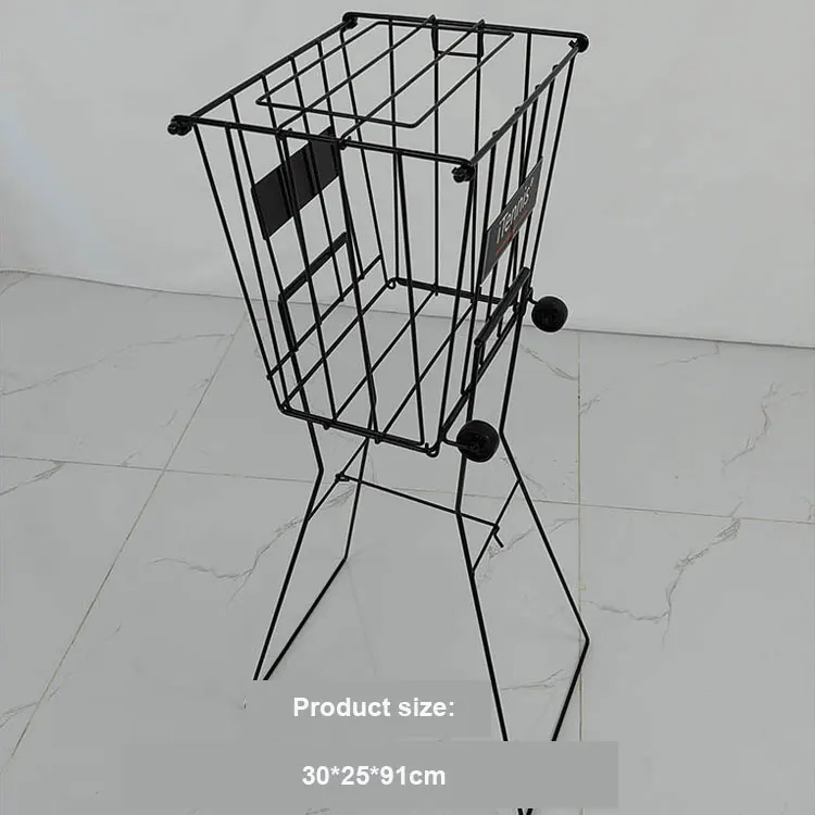 Factory Direct Selling Movable Folding Multi Function Tennis Ball Basket for Tennis Ball Picking