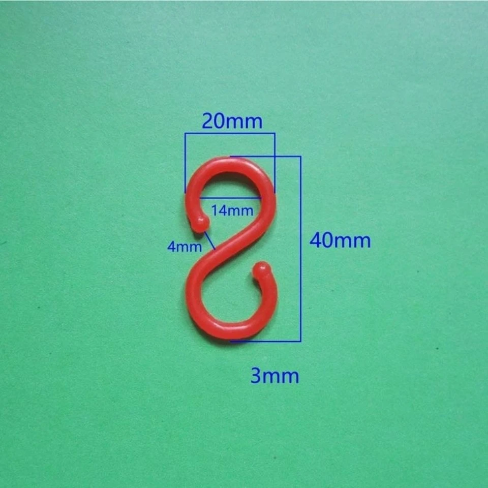 40mm*20mm Colored Packaging Plastic S Hook For Retail Display Buy