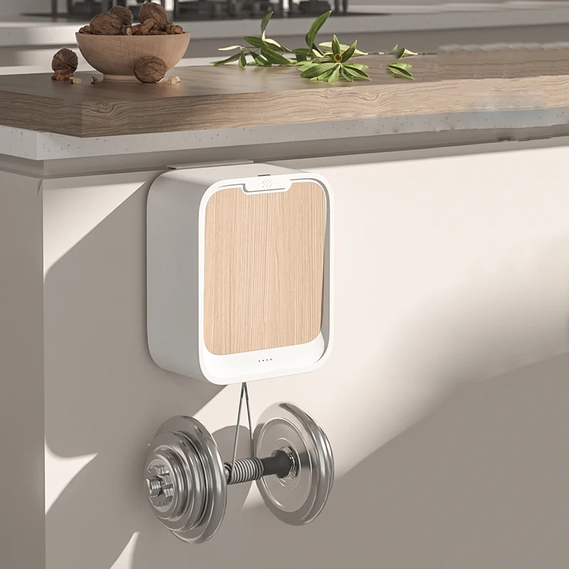 Automatic Plastic Wood Color Wall Mounted Induction Smart Dustbin Houseware Automatic Bin Trash Can with Sensor