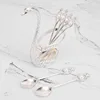 Pearl swan silver spoon