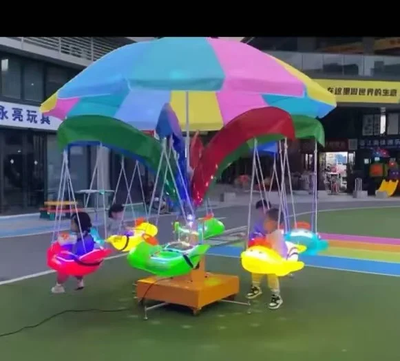 Customized Portable Swing Fish Amusement Park Ride Kids Carousel with ...